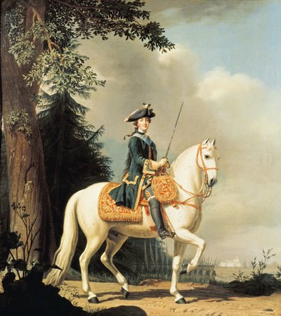 Equestrian Portrait of Catherine II the Great of Russia by Vigilius Erichsen